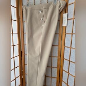 NWT WOMENS RACHEL ZOE CROPPED STRETCH BEIGE POLYESTER PULL ON PANTS SIZE 12